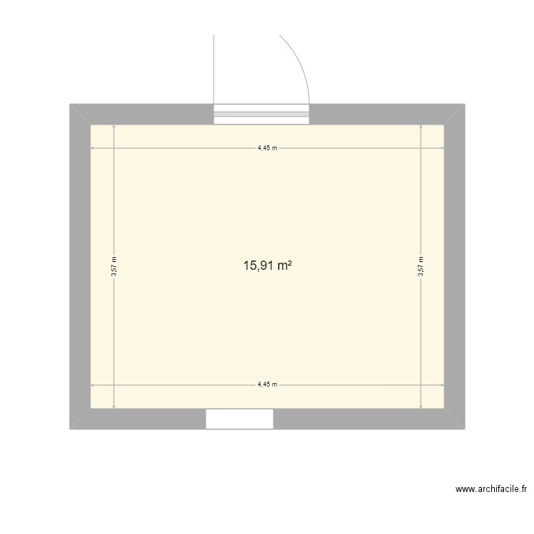 ROUSEAU: Piscine, local technique. Plan de 1 pièce et 16 m2