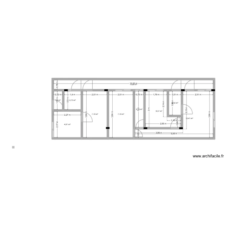 R+1. Plan de 10  et 57 m²