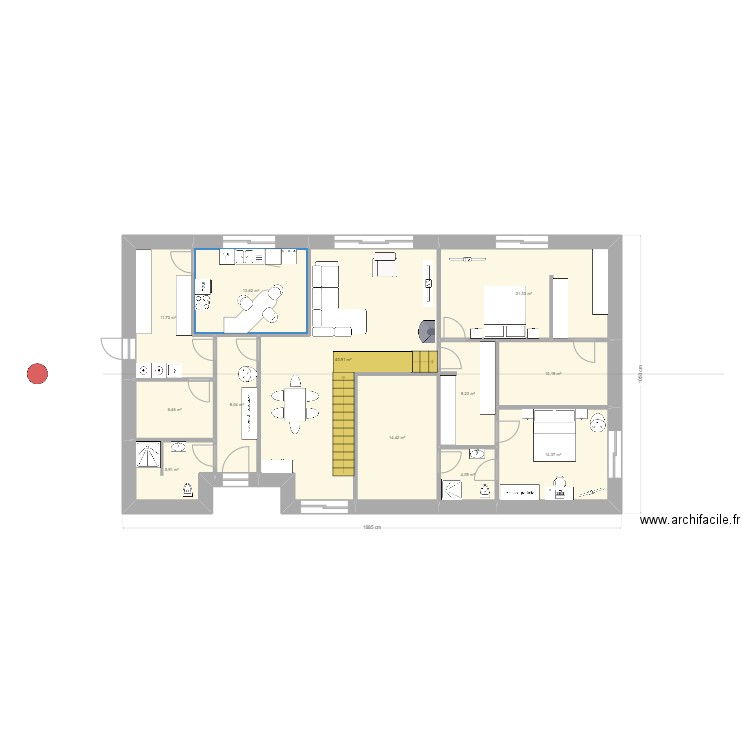 Angera7. Plan de 12 pièces et 159 m2