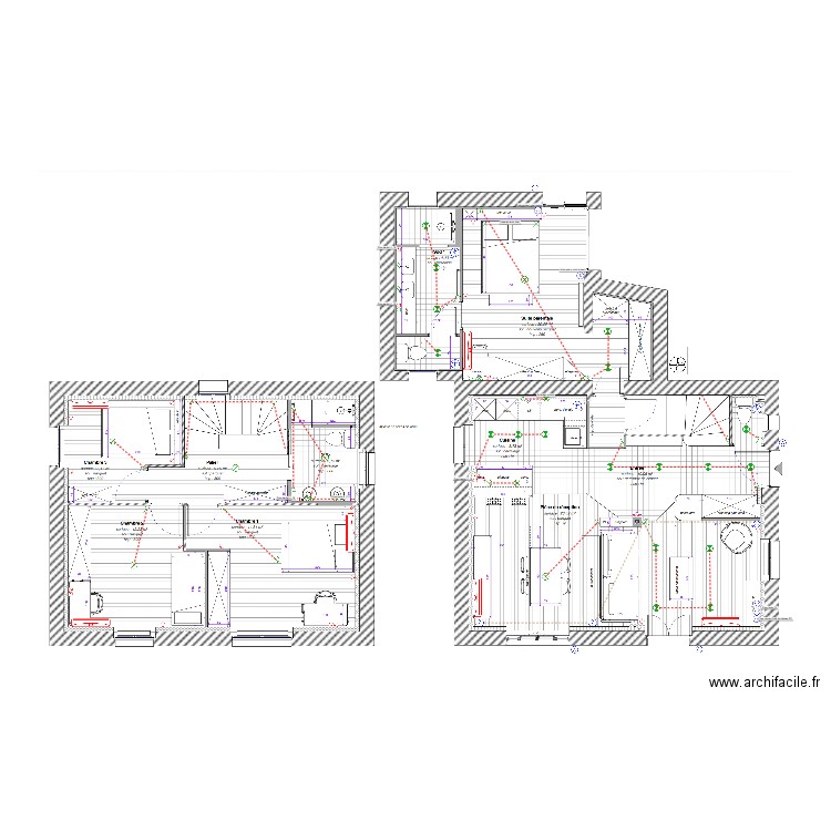 brun. Plan de 0 pièce et 0 m2
