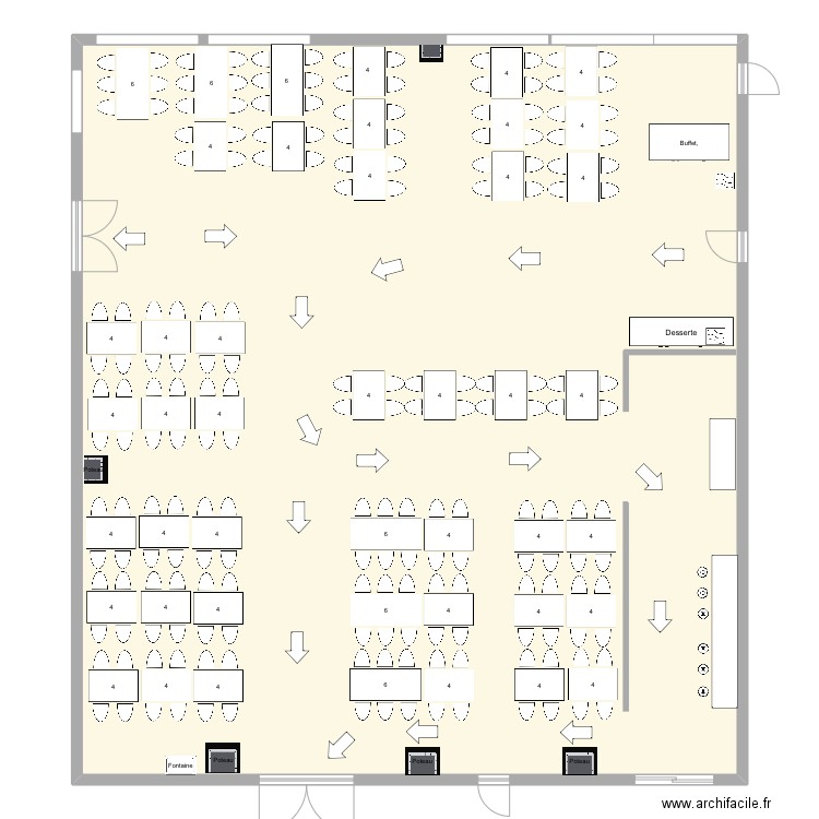 'Cantine vinci. Plan de 1 pièce et 308 m2