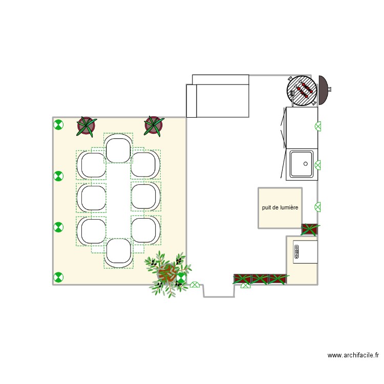 Terrasse n°3. Plan de 0 pièce et 0 m2