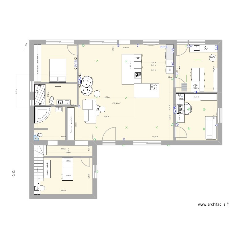 MARTIGNAS 10 essai VALY. Plan de 1 pièce et 137 m2