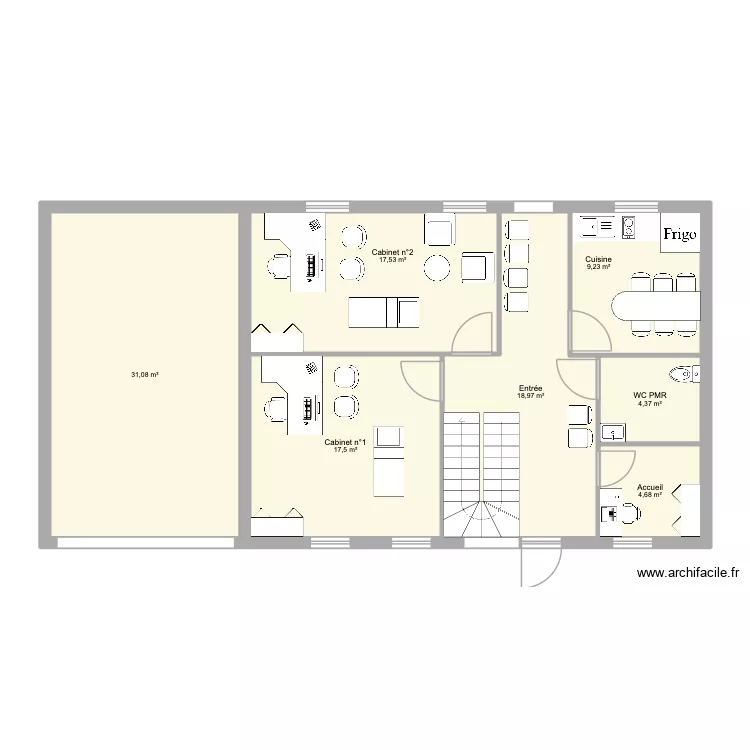 Maison Brique. Plan de 