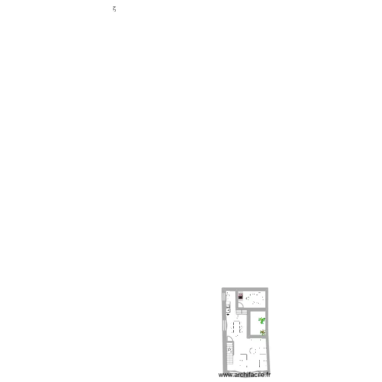 asilah Maison Bleue 1er Etage. Plan de 