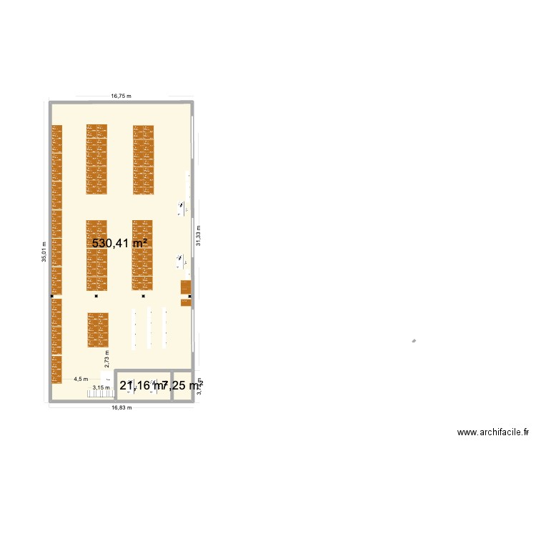 local saint chef 2. Plan de 3 pièces et 559 m2