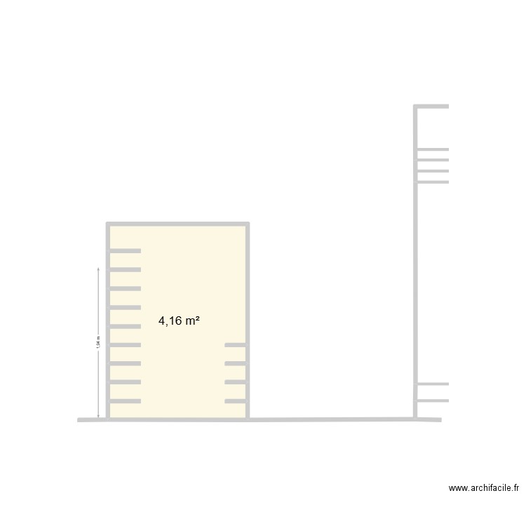 PLAN RACK PORFIL H/V THERMA2. Plan de 1 pièce et 4 m2