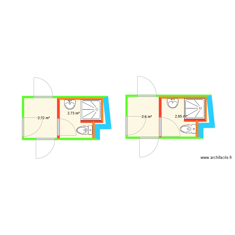 Salle d'eau - Appartement 149 Carreterie - Avignon . Plan de 0 pièce et 0 m2