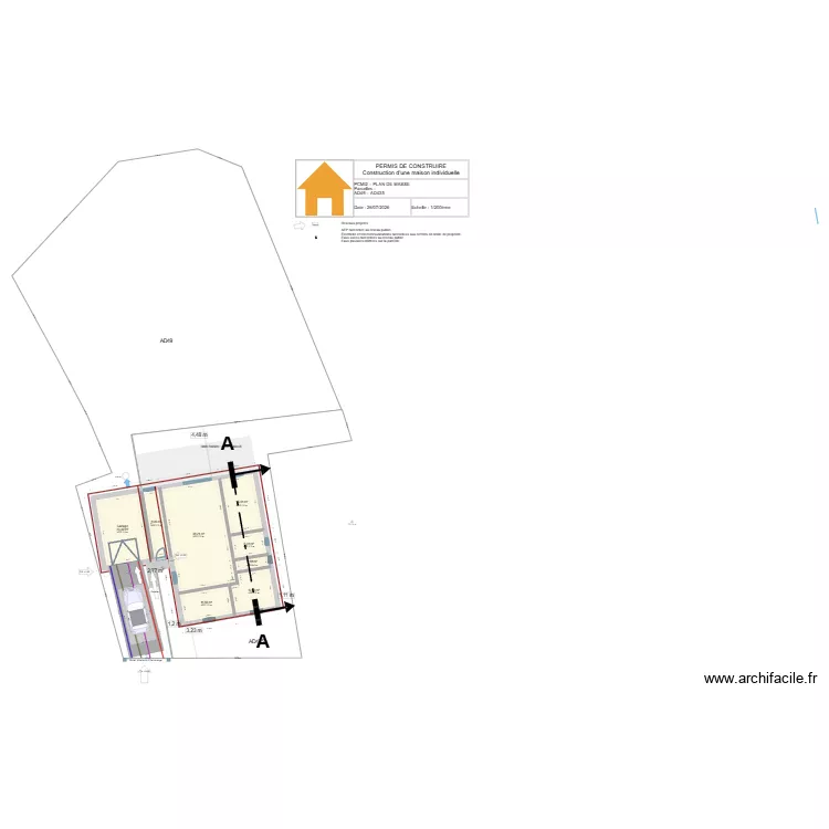 terrain + maison2. Plan de 10 et 262 m² terrain + maison2. Plan de 10 et 262 m²