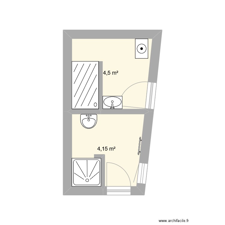PLAN MEDINA. Plan de 2 pièces et 9 m2