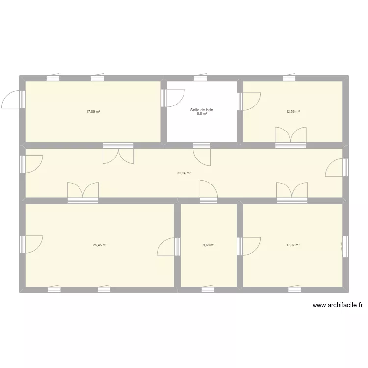 1 PLAN. Plan de 7  et 123 m²