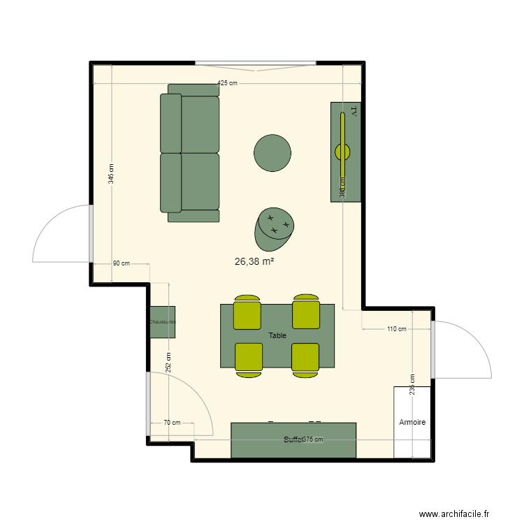 Salon. Plan de 0 pièce et 0 m2