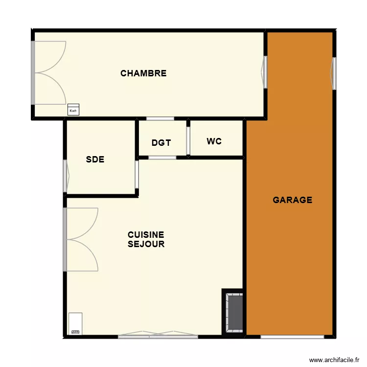 boulet. Plan de 6  et 89 m²