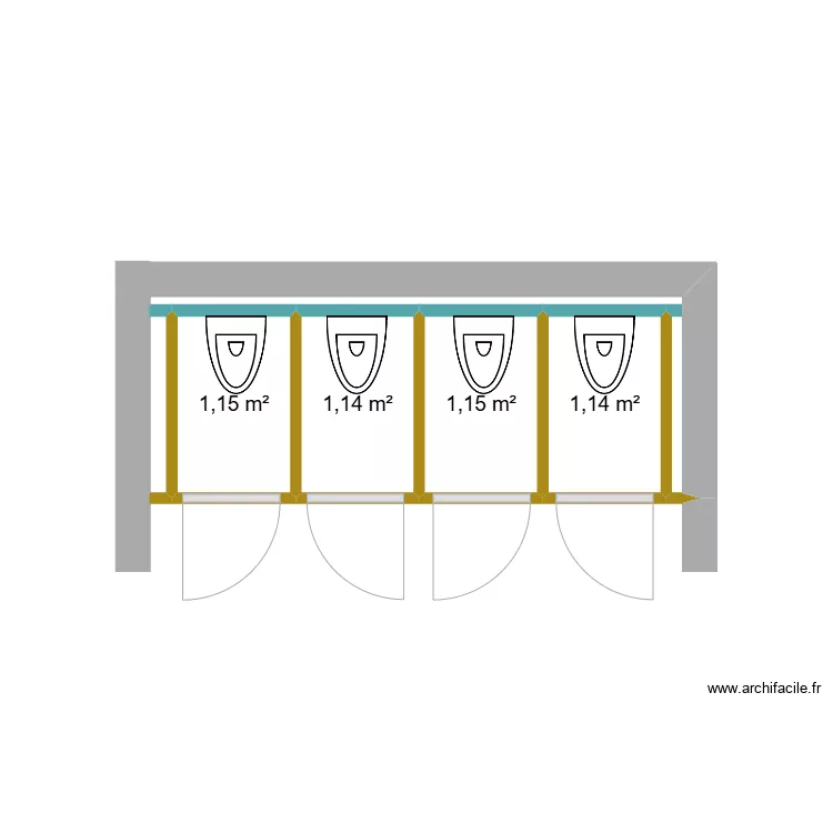ECOLE Toilettes APS. Plan de 