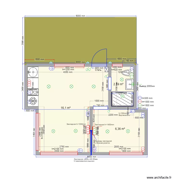 Яншино эл. Plan de 