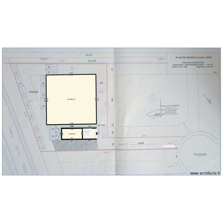 PLAN AVEC ESCALIER QUART TOURNANT. Plan de 0 pièce et 0 m2