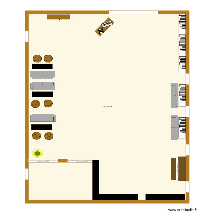 resto. Plan de 1 pièce et 192 m2