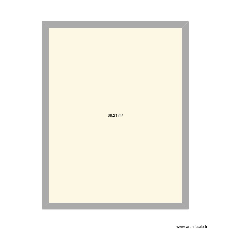 salon adrets. Plan de 1 pièce et 38 m2