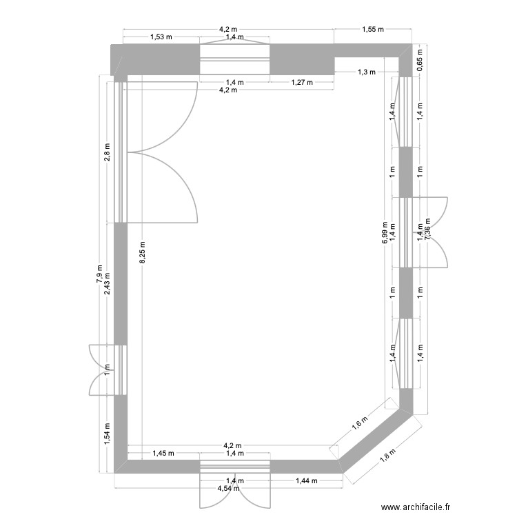 Appenti. Plan de 0 pièce et 0 m2