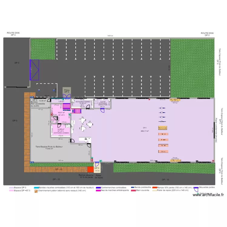 EXTERIEUR CROSSFIT OLORON-SAINTE-MARIE APRES TRAVAUX. Plan de 