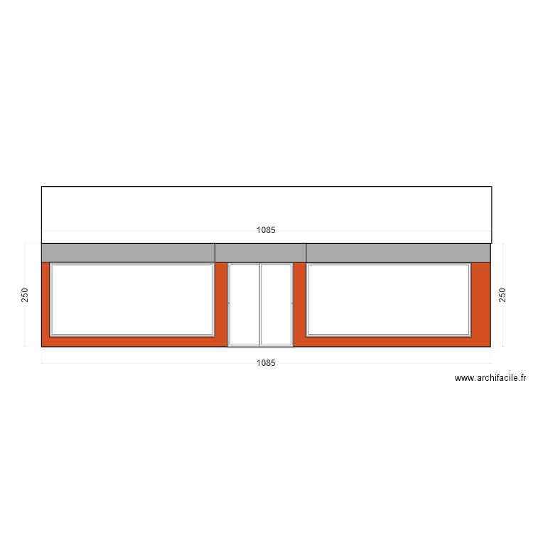 azize façade. Plan de 0 pièce et 0 m2