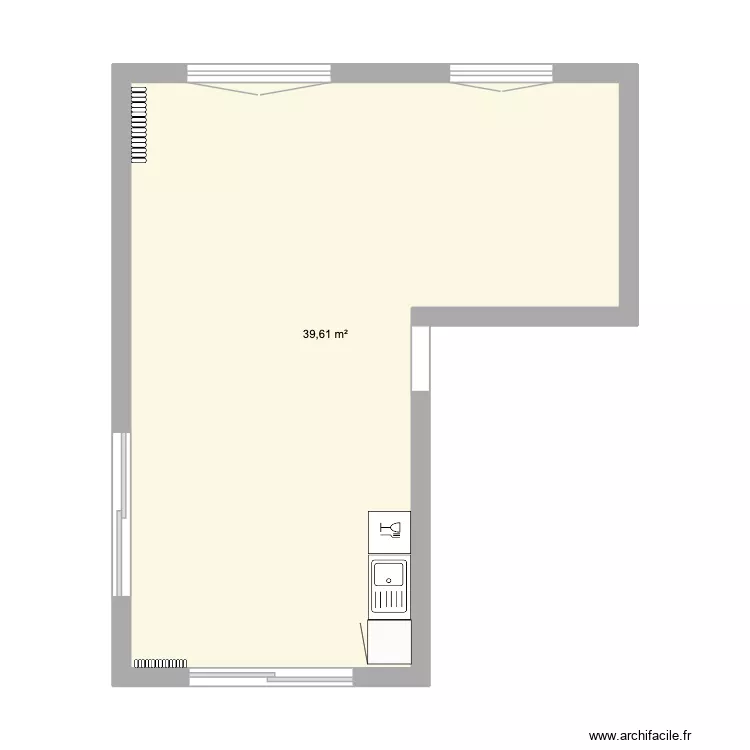 LANGUE. Plan de 1  et 40 m²