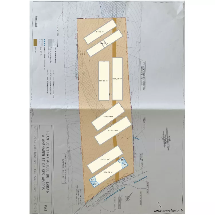 BERTHIL FLEURIMONT. Plan de 