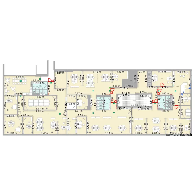 Agence de marseille Meubl&eacute;. Plan de 46 Pièces et 820 m²