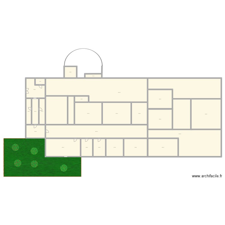 plan annimalerie. Plan de 24 pièces et 1180 m2