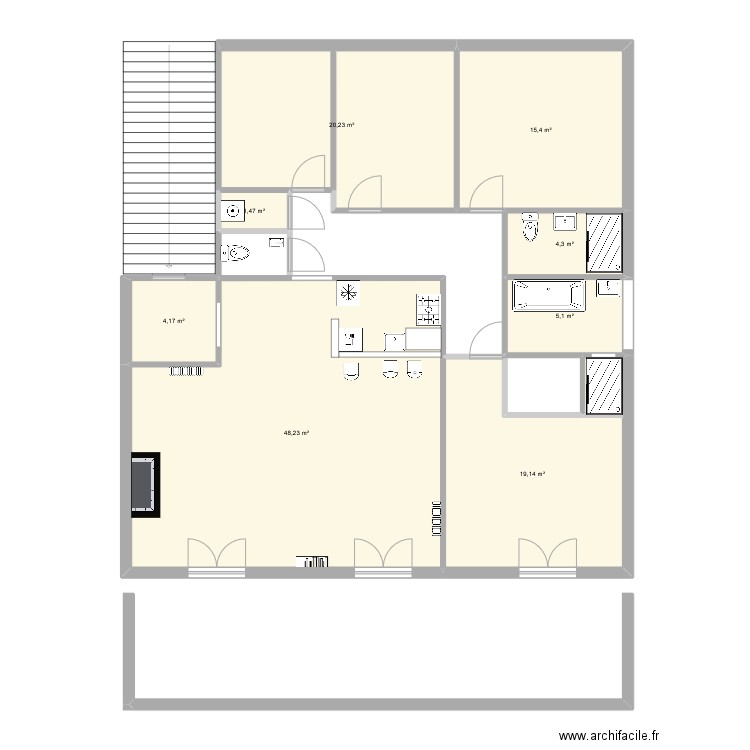 bureau cannes 1er étage. Plan de 0 pièce et 0 m2