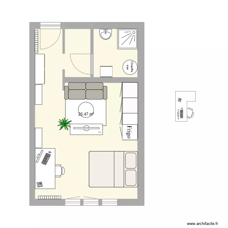 appart. Plan de 1 et 26 m² appart. Plan de 1 et 26 m²