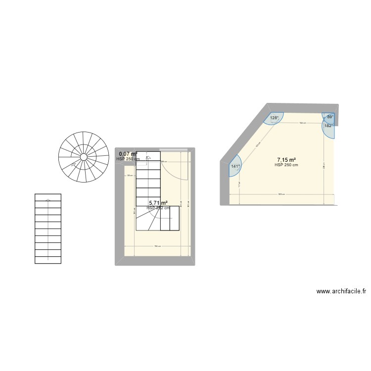 Escalier Grenier. Plan de 0 pièce et 0 m2