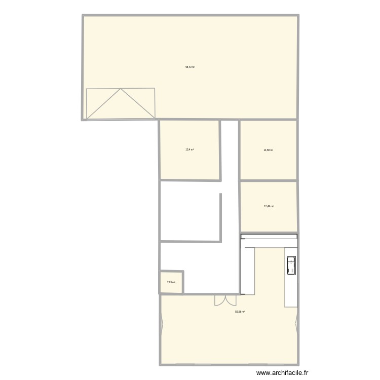Maison en L-2. Plan de 0 pièce et 0 m2