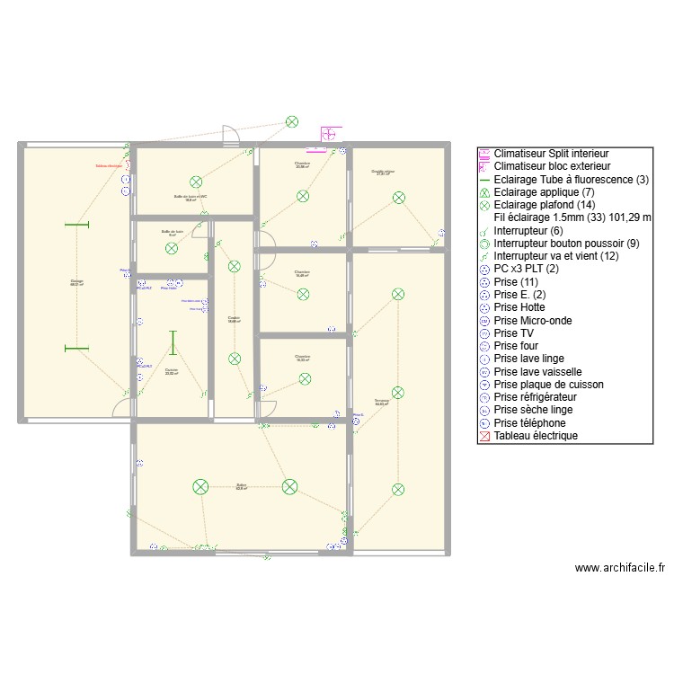 Maison Moetu CERAN. Plan de 11 pièces et 341 m2