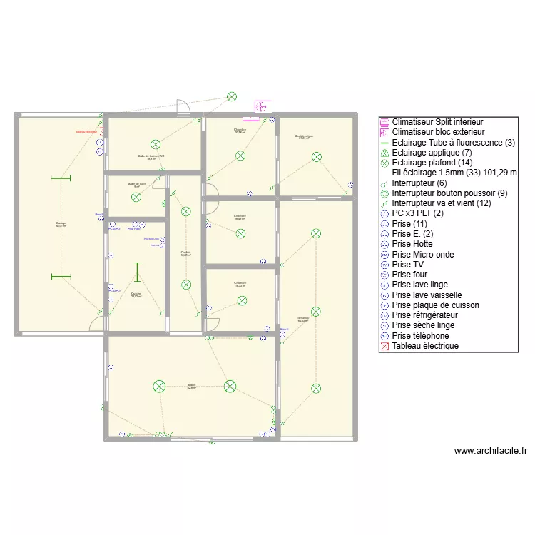 Maison Moetu CERAN. Plan de 