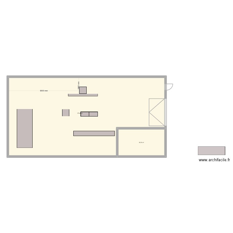 MPV. Plan de 2 pièces et 198 m2