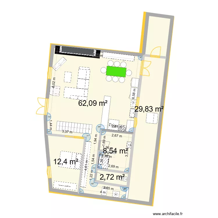Maison Gite 2. Plan de 