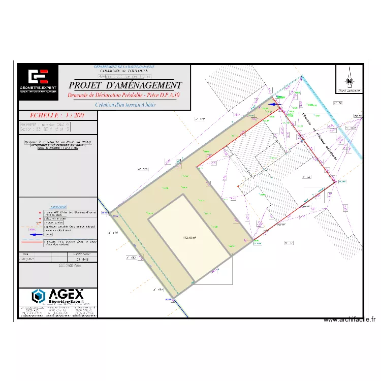 vigne v2. Plan de 1  et 172 m²