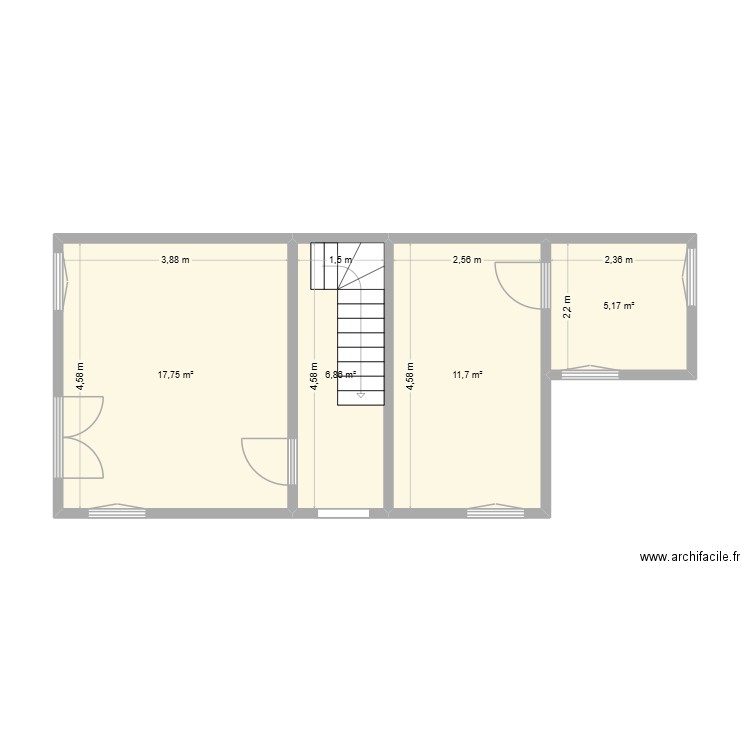 Kernilis. Plan de 4 pièces et 41 m2