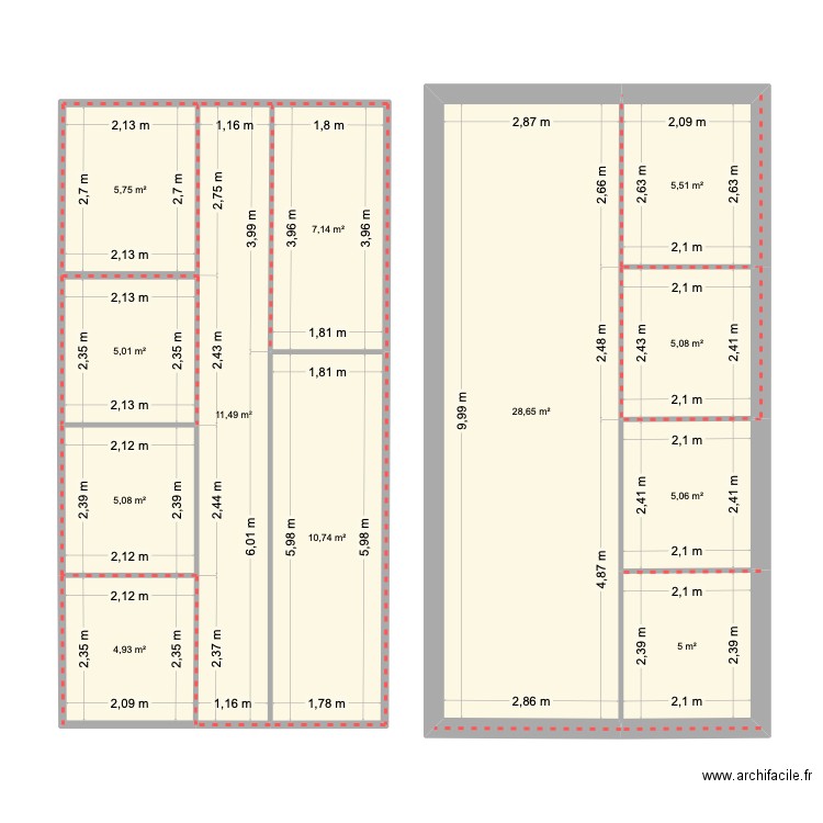 garage. Plan de 12 pièces et 99 m2