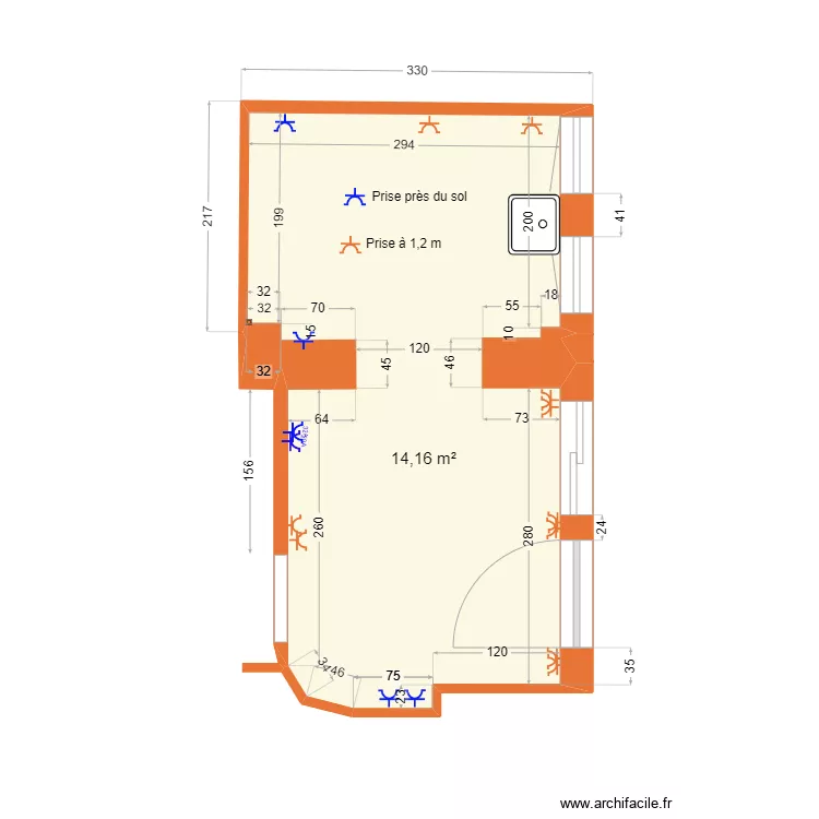 plan double cuisine 05_24 &eacute;lectricit&eacute;. Plan de 