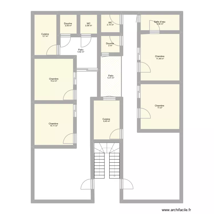IBr. Plan de 13  et 78 m²
