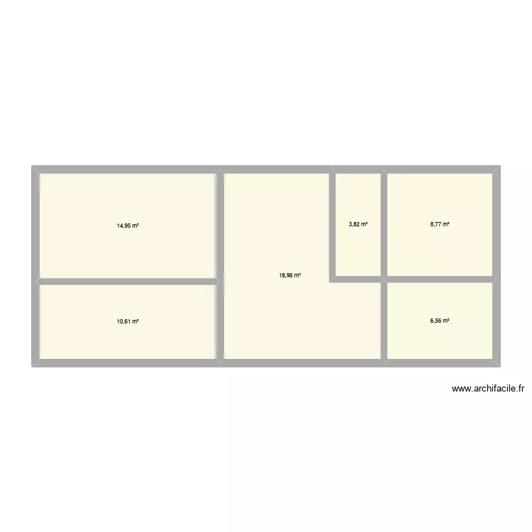 PMAISON 2. Plan de 6  et 64 m²