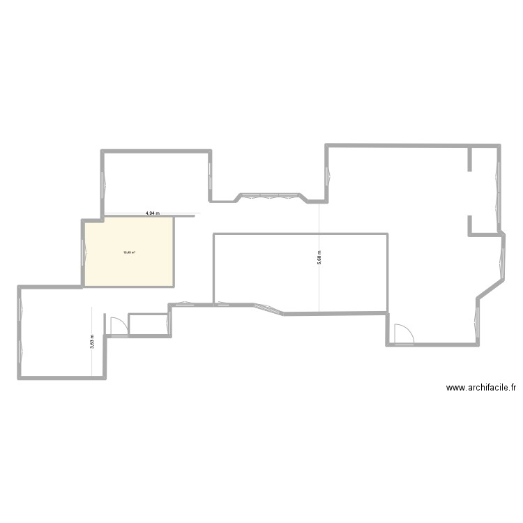 maria de molina 8. Plan de 1 pièce et 16 m2