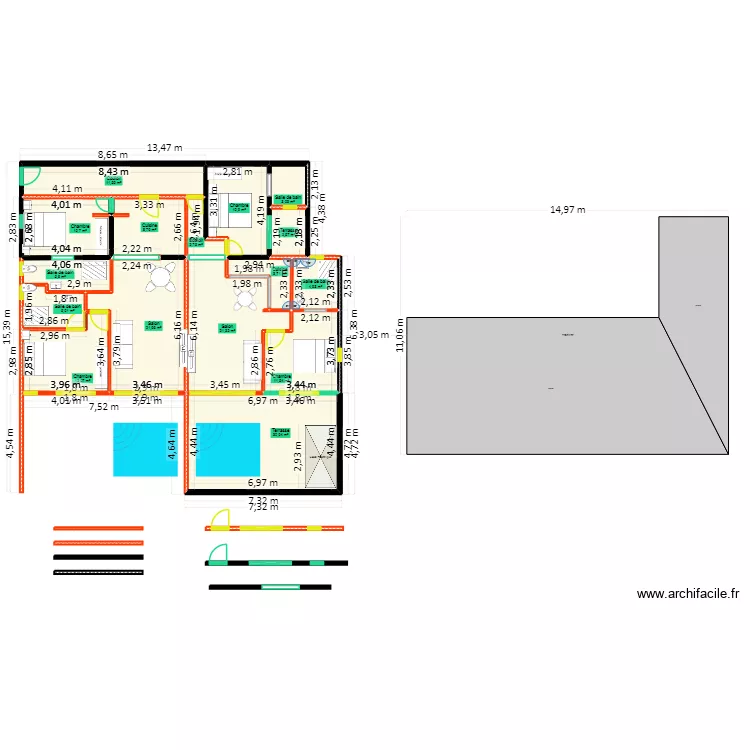 project 3. Plan de 16  et 168 m²