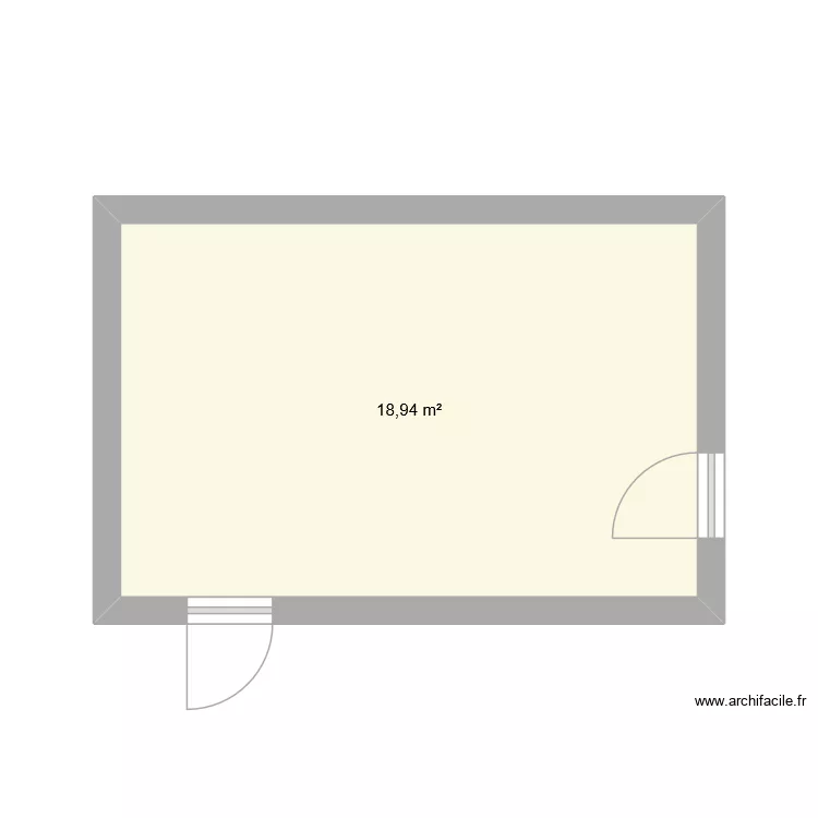 A324. Plan de 1  et 19 m²