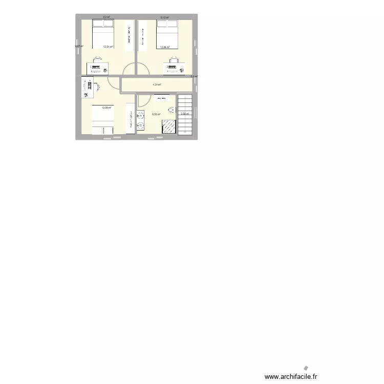 PROJET ORLEANS 2. Plan de 10 pièces et 52 m²