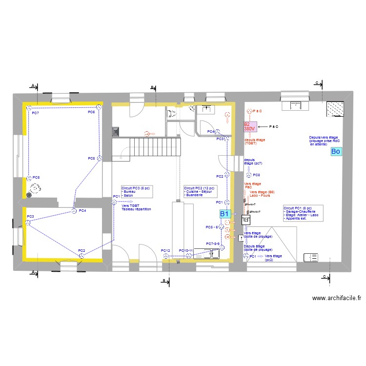 RDC_Electricité_Prise_V2. Plan de 0 pièce et 0 m2
