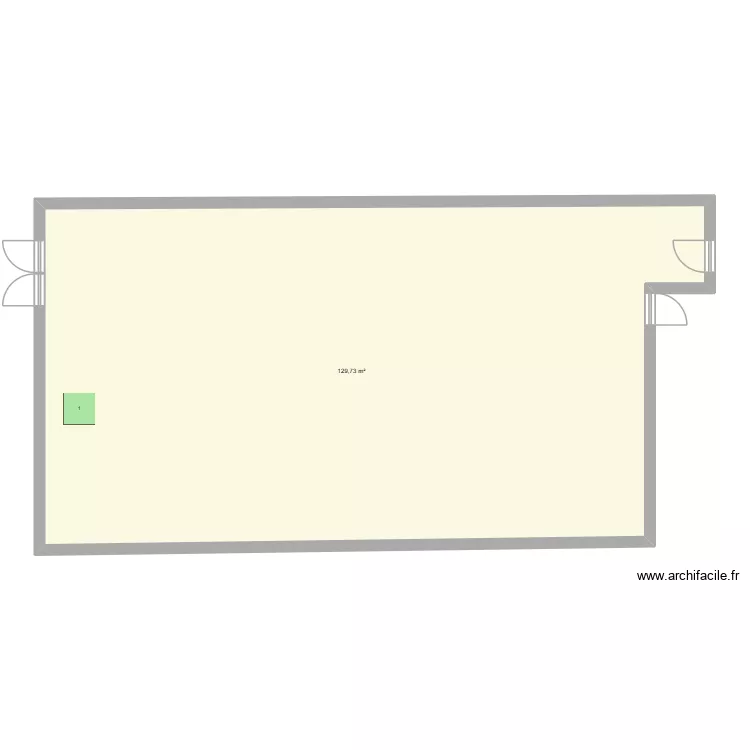 mus&eacute;e. Plan de 1  et 130 m²