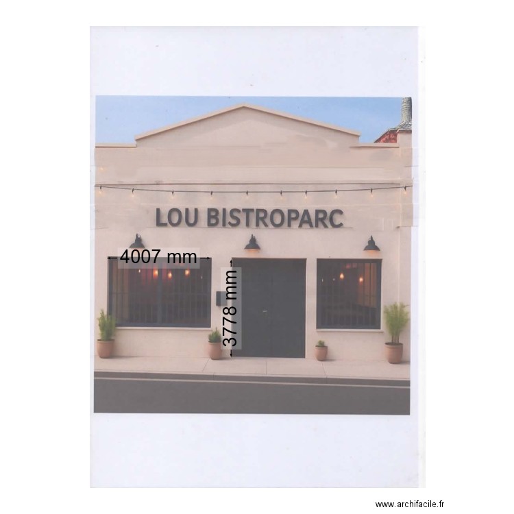 facade. Plan de 0 pièce et 0 m2